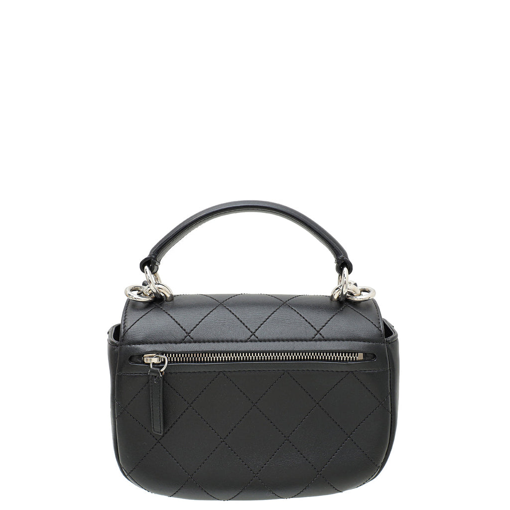 Chanel Black CC Stitched Ring My Bag Flap Small Crossbody Bag