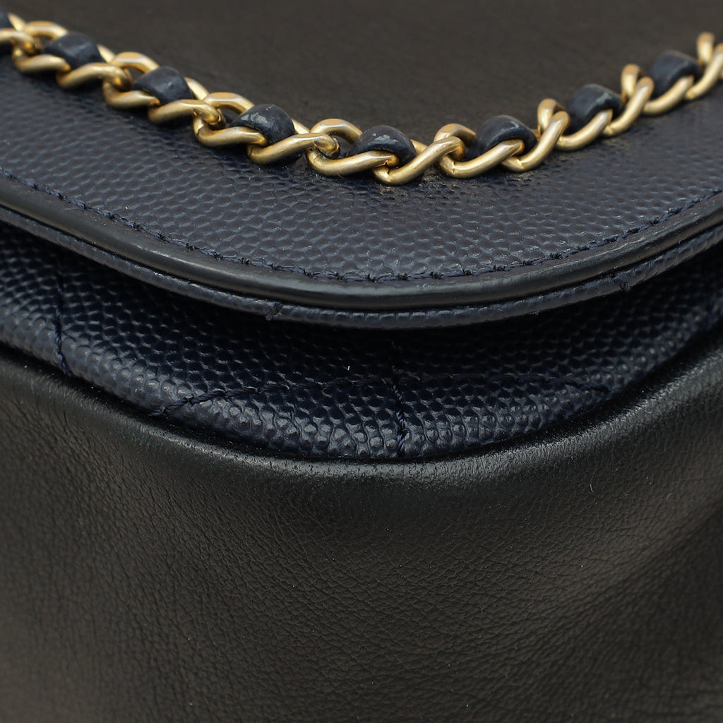 Chanel Bicolor CC Lovely Chains Woven Around Flap Bag