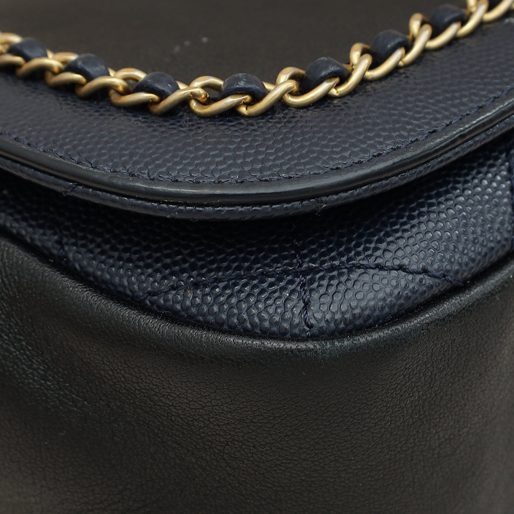 Chanel Bicolor CC Lovely Chains Woven Around Flap Bag
