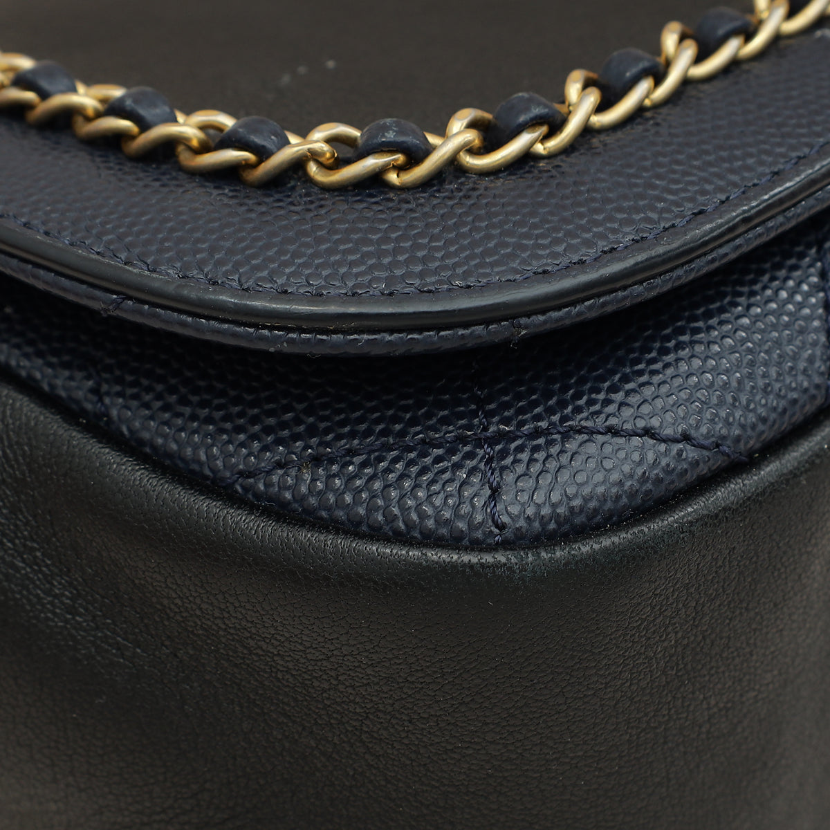 Chanel Bicolor CC Lovely Chains Woven Around Flap Bag