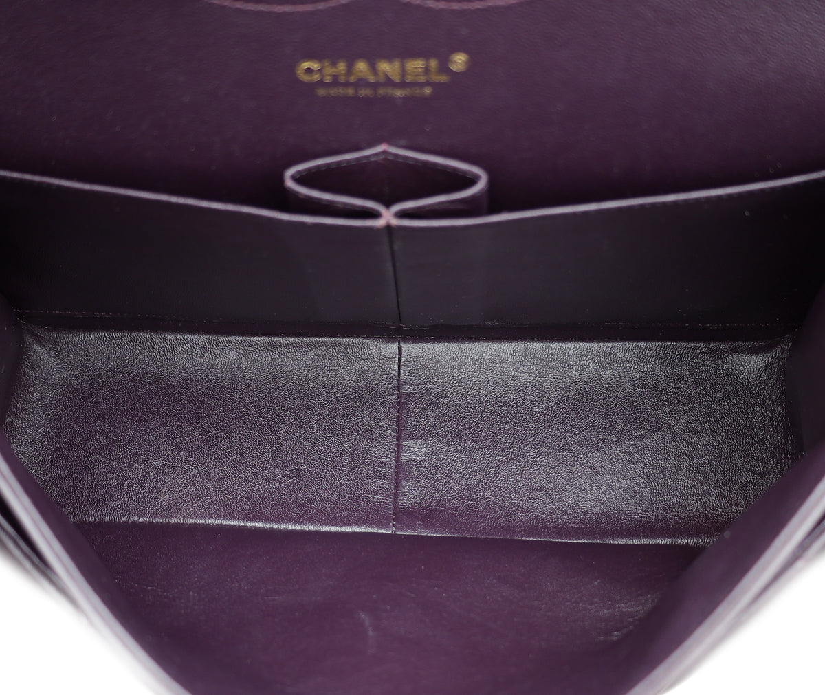 Chanel Dark Blum Classic Double Flap Jumbo Bag
