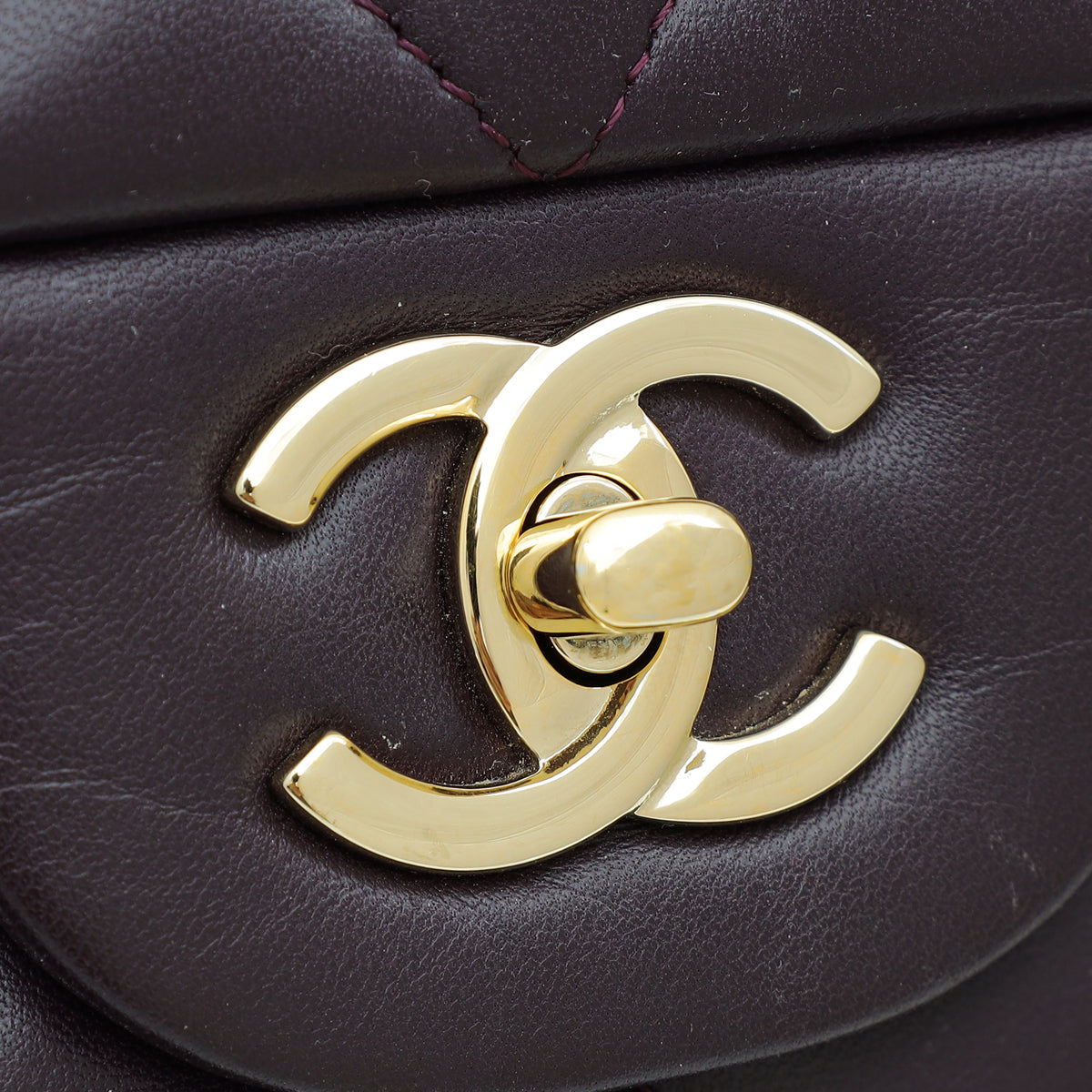 Chanel Dark Blum Classic Double Flap Jumbo Bag