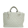 Chanel Grey CC Charm Urban Companion Top Handle Shopping Large Bag