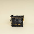 Chanel Black CC 22 Mini Shiny Bag