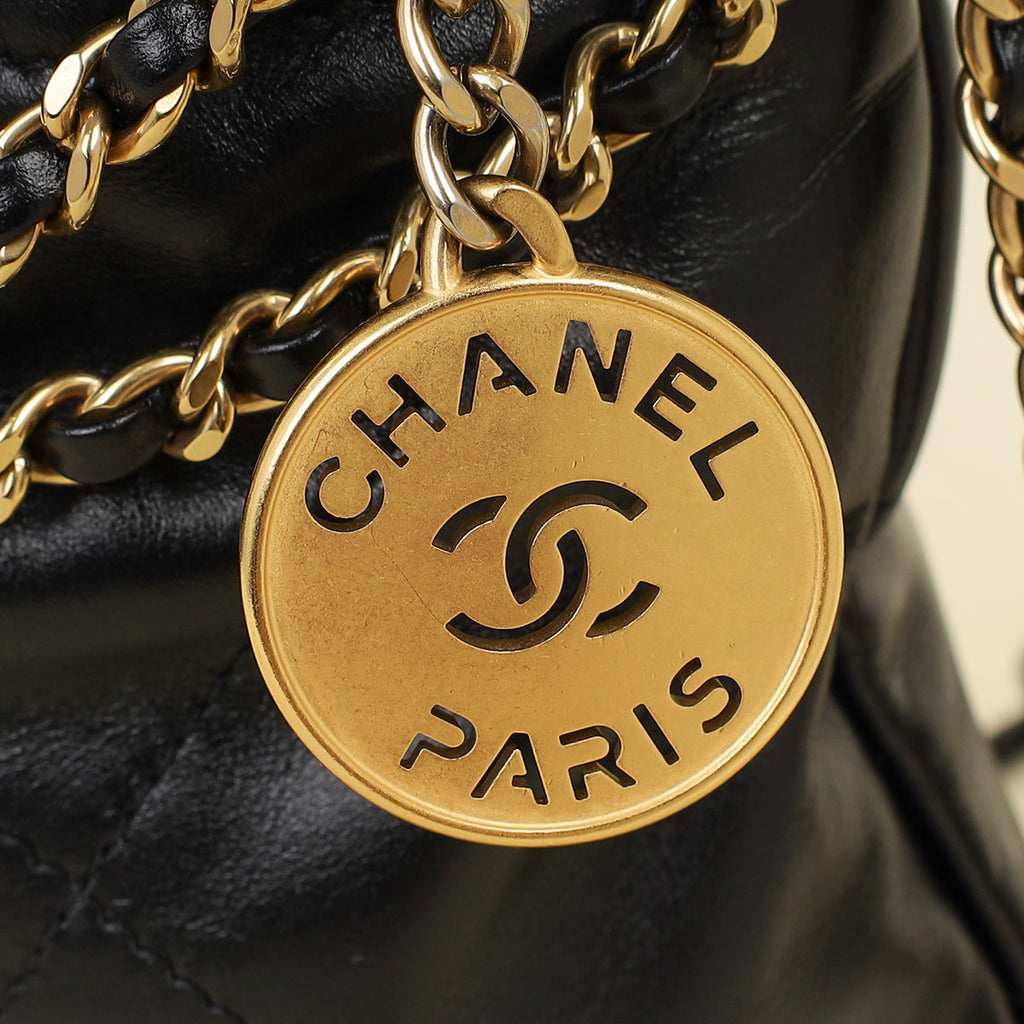 Chanel Black CC 22 Mini Shiny Bag