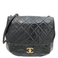 Chanel Black CC Bubble Large Messenger Flap Bag
