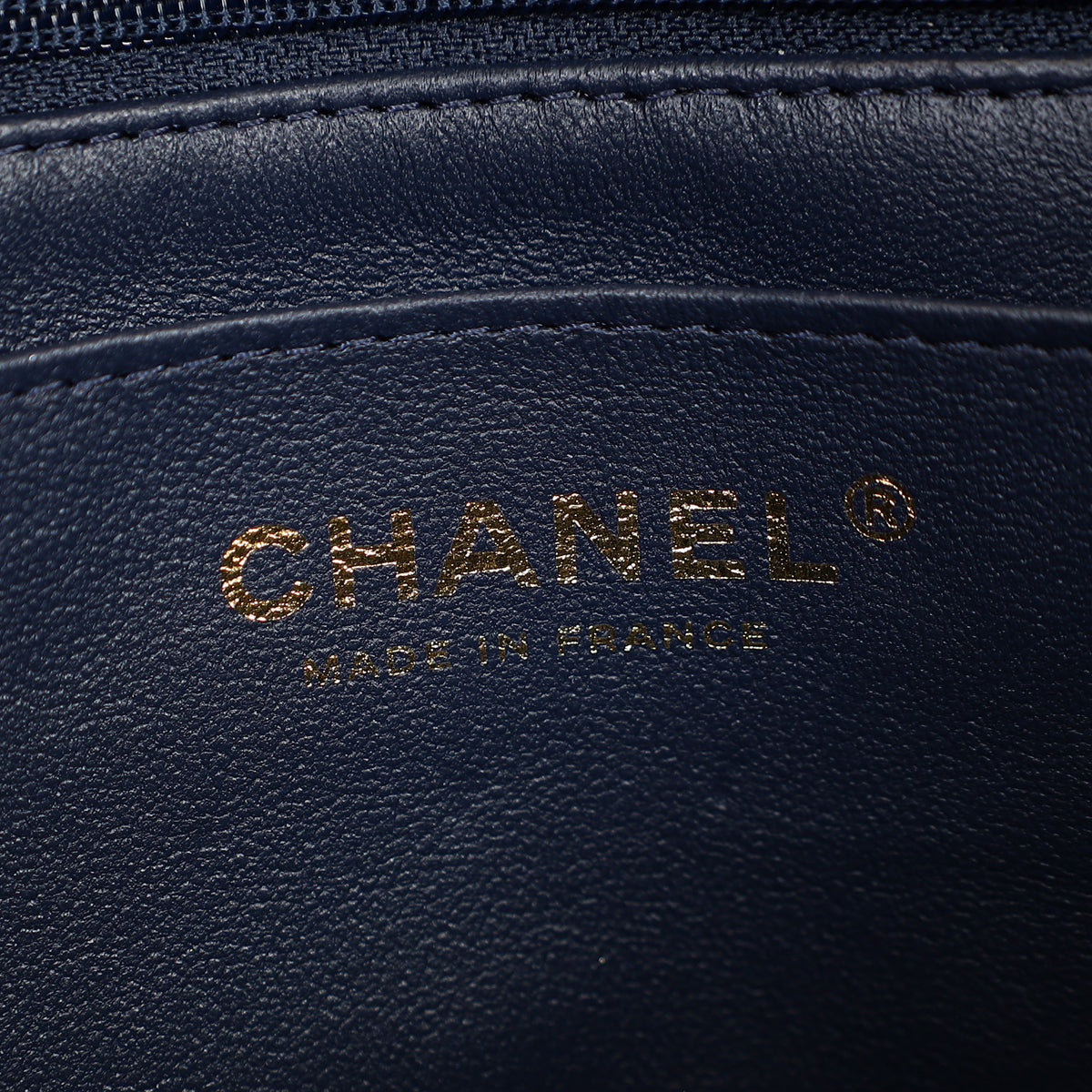 Chanel Blue Mini Rectangular Flap Metal Top Handle Bag