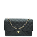 Chanel Black Classic Double Flap Jumbo Bag