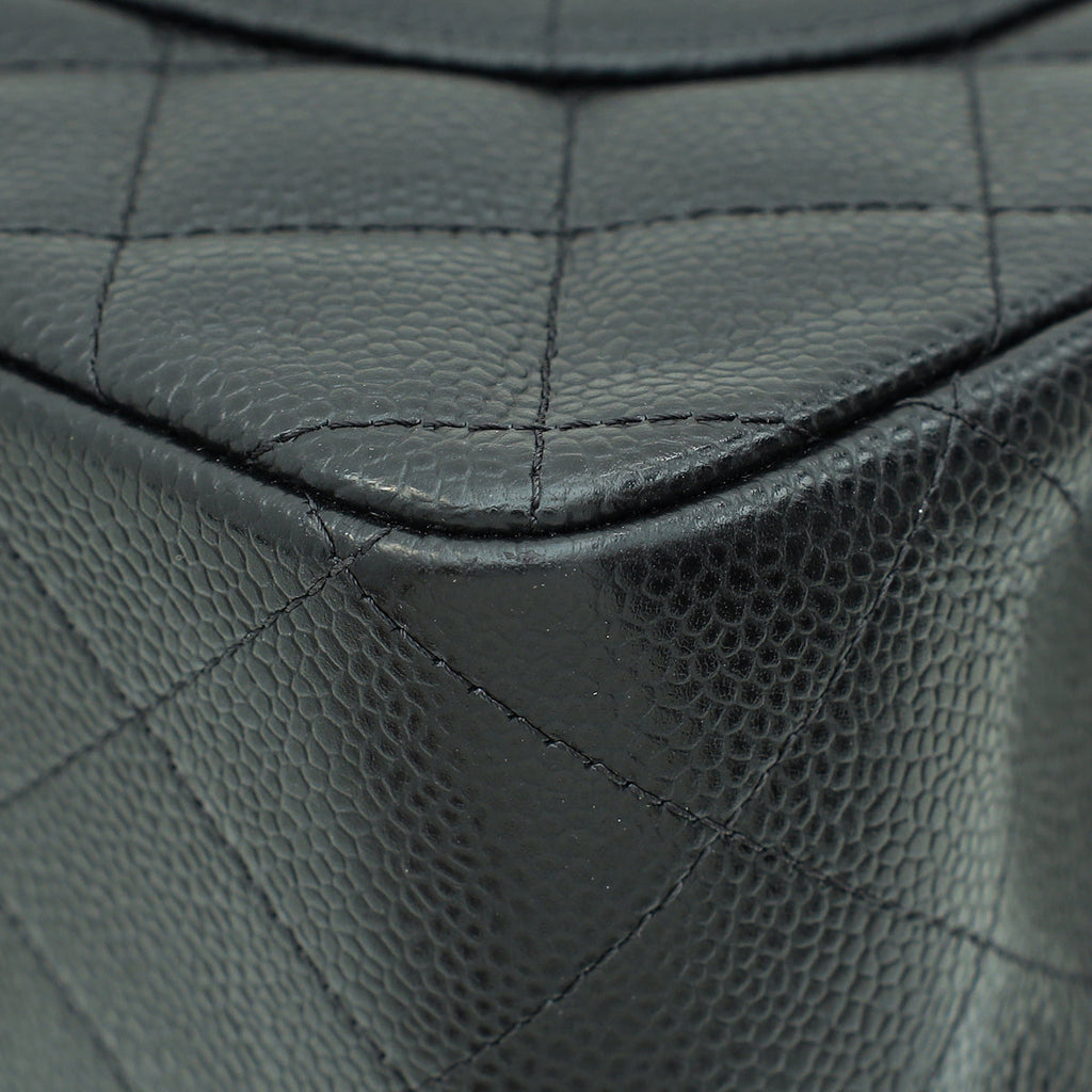 Chanel Black Classic Double Flap Jumbo Bag