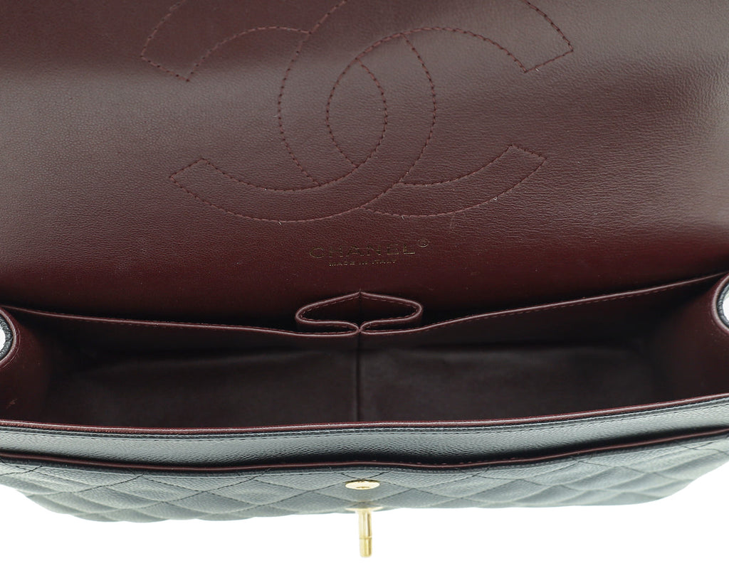 Chanel Black Classic Double Flap Jumbo Bag