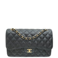 Chanel Black CC Classic Double Flap Jumbo Bag