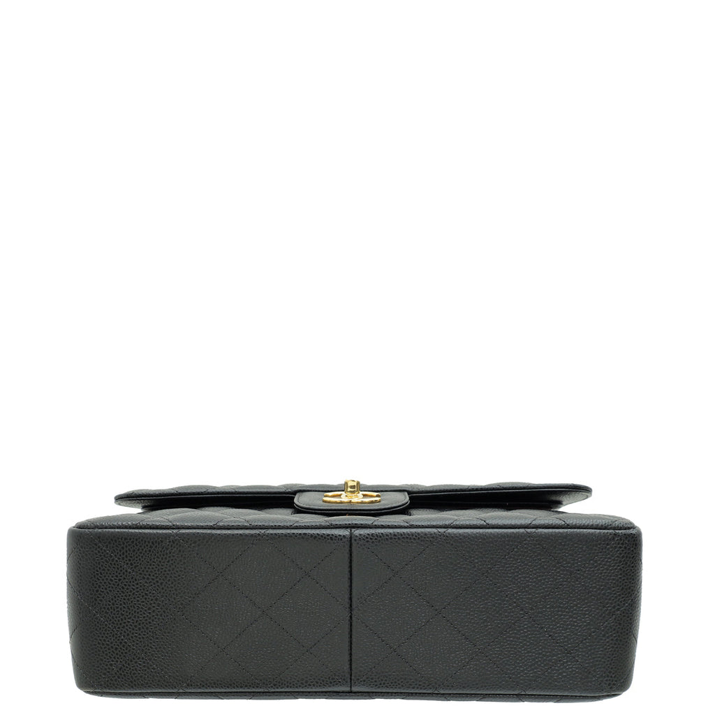 Chanel Black CC Classic Double Flap Jumbo Bag