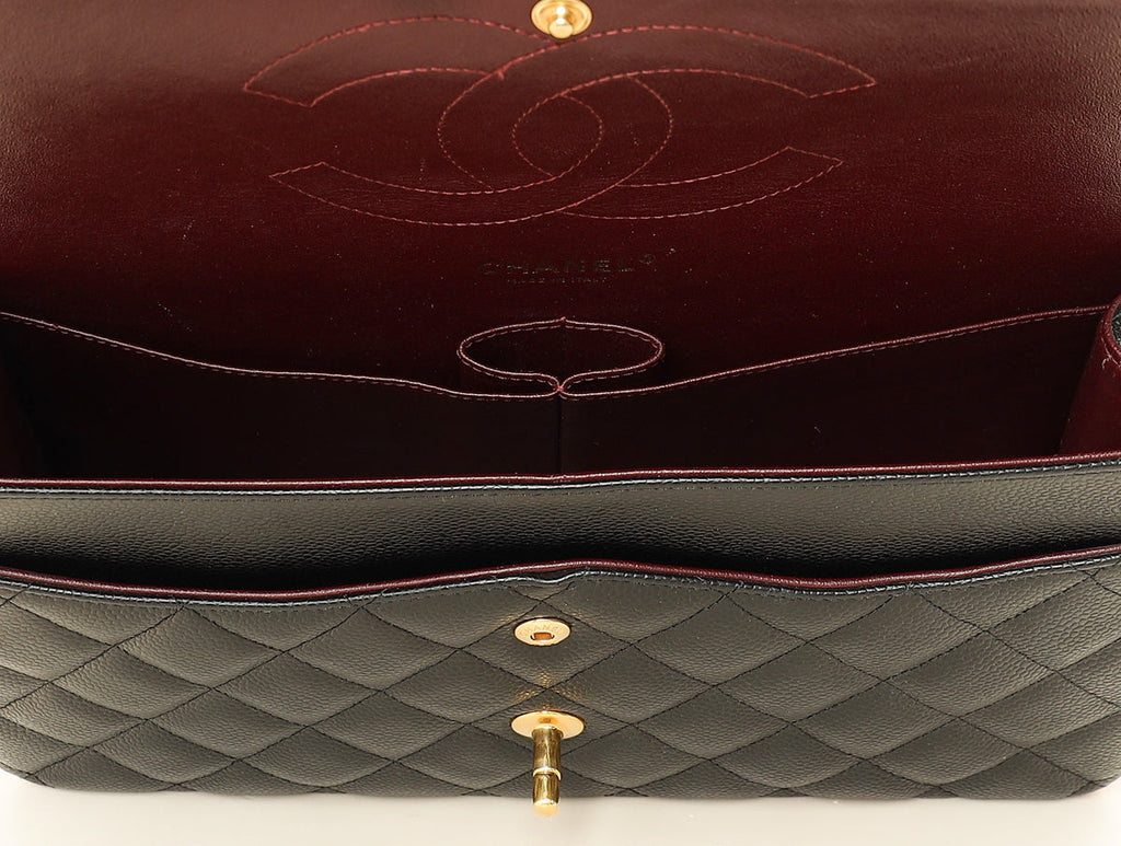 Chanel Black CC Classic Double Flap Jumbo Bag
