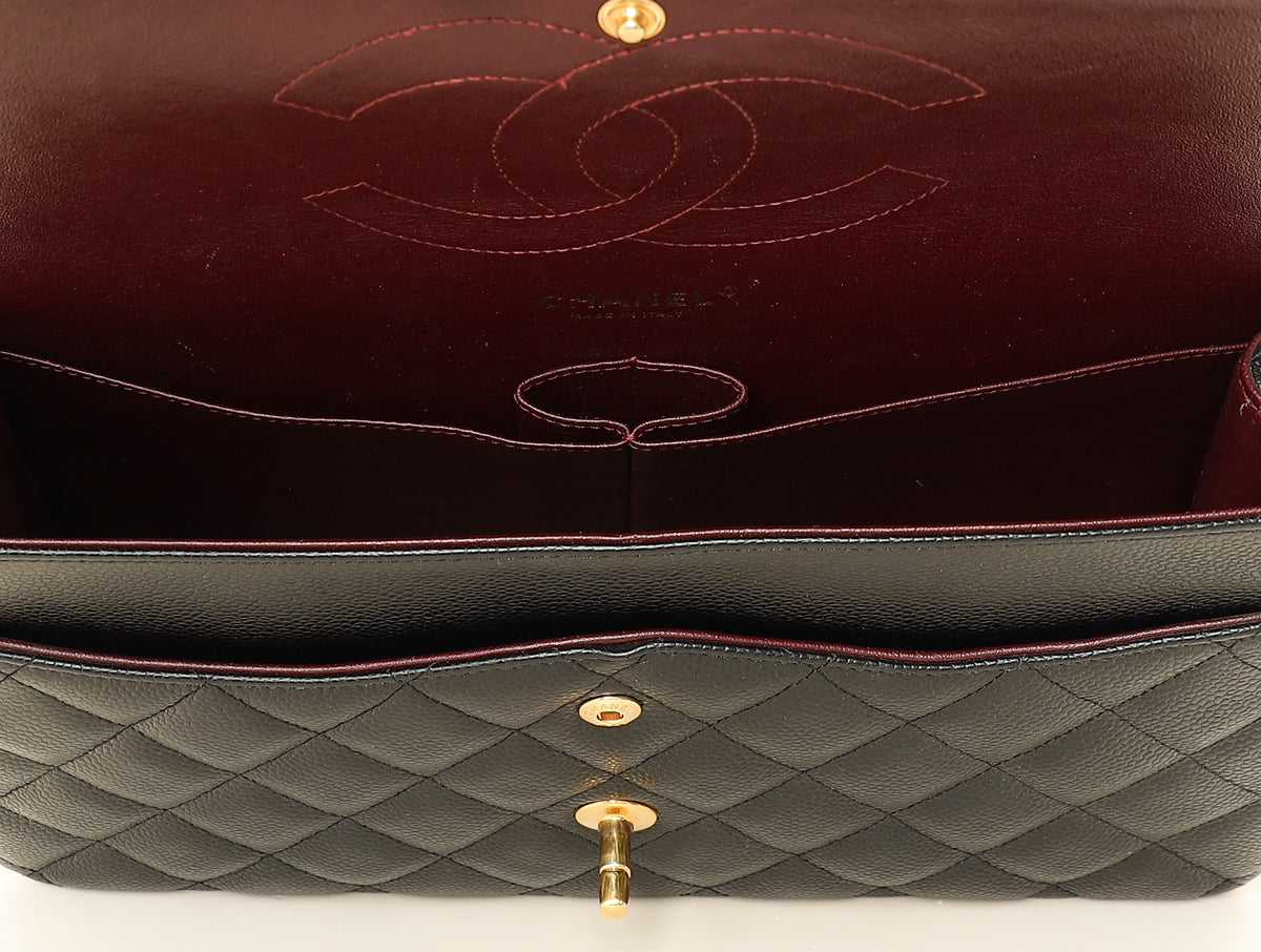 Chanel Black CC Classic Double Flap Jumbo Bag