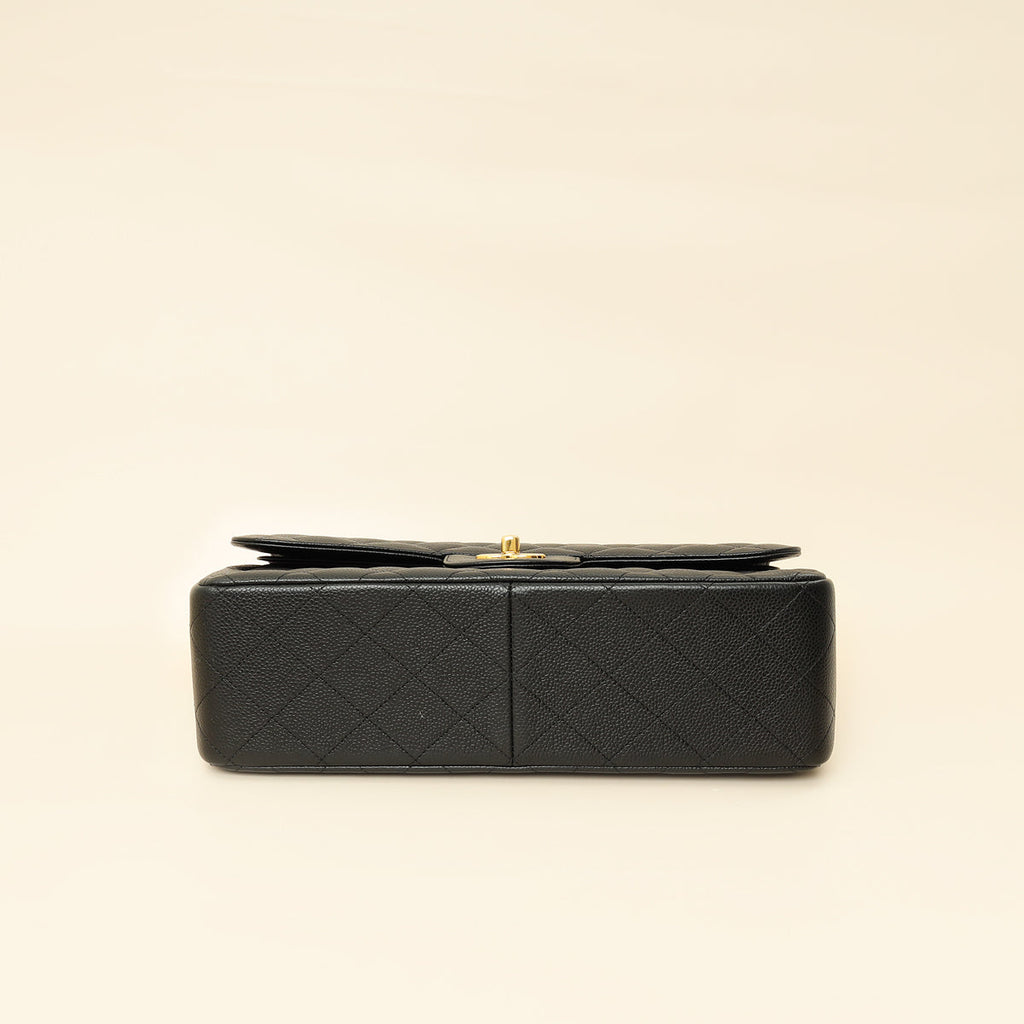 Chanel Black CC Classic Double Flap Jumbo Bag