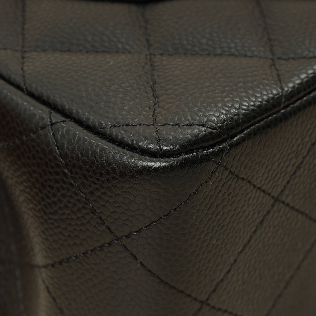Chanel Black CC Classic Double Flap Jumbo Bag