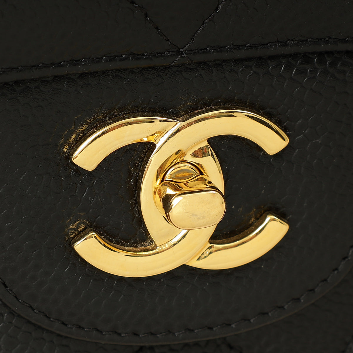 Chanel Black CC Classic Double Flap Jumbo Bag