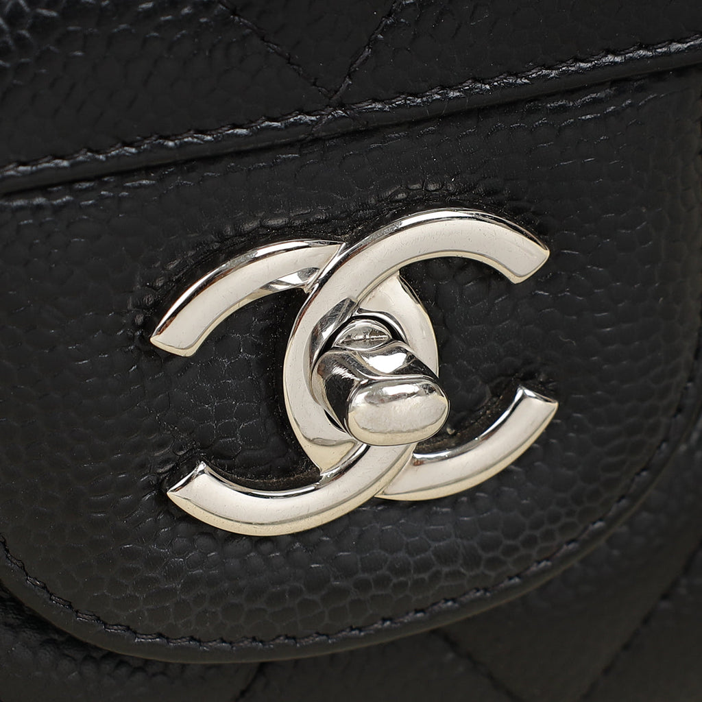 Chanel Black CC Classic Double Flap Jumbo Bag