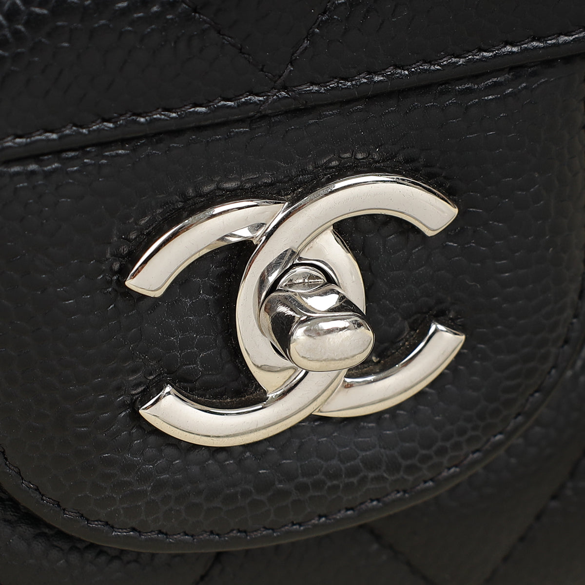 Chanel Black CC Classic Double Flap Jumbo Bag
