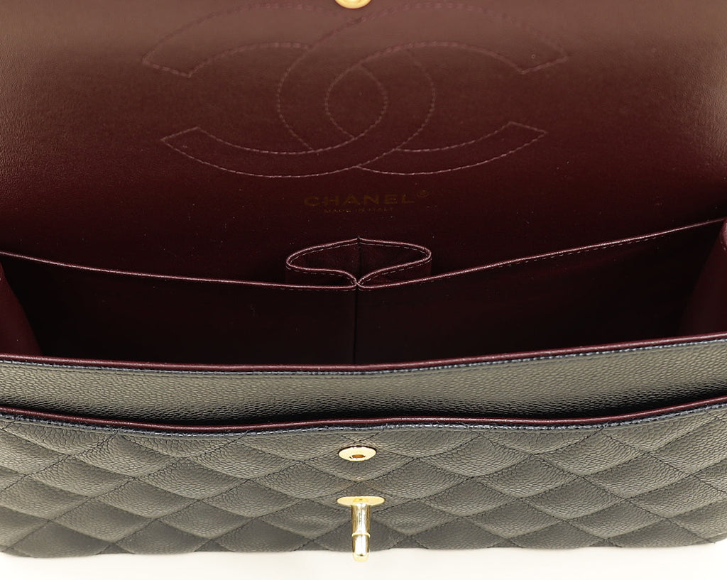 Chanel Black CC Classic Double Flap Jumbo Bag