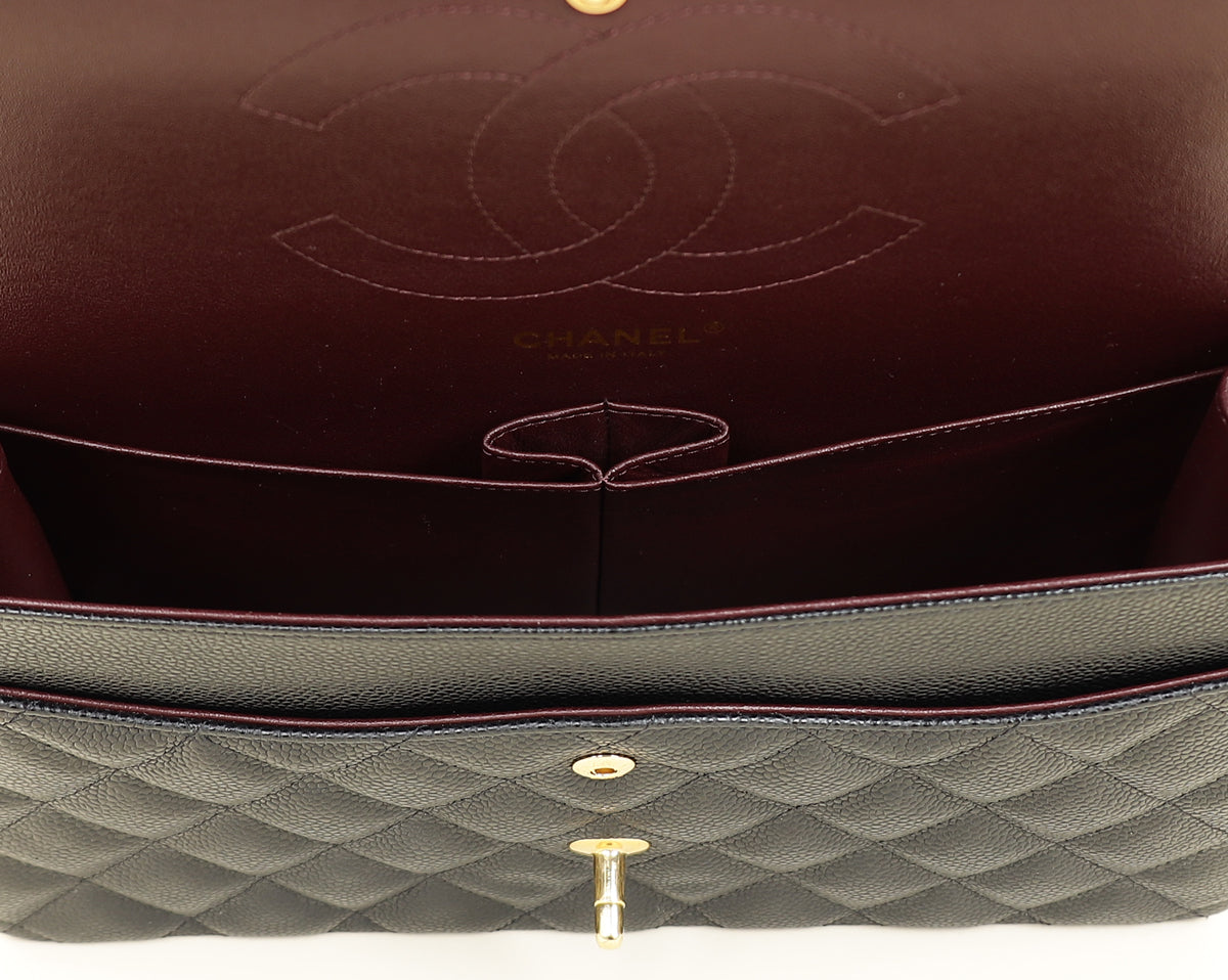 Chanel Black CC Classic Double Flap Jumbo Bag