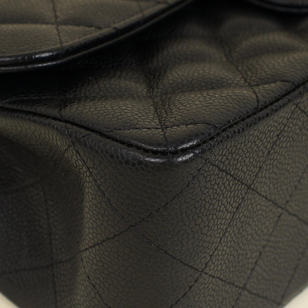 Chanel Black CC Classic Double Flap Jumbo Bag