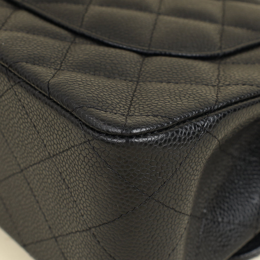 Chanel Black CC Classic Double Flap Jumbo Bag