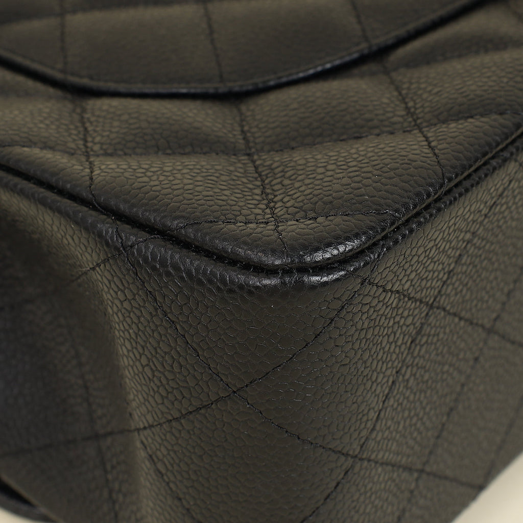 Chanel Black CC Classic Double Flap Jumbo Bag