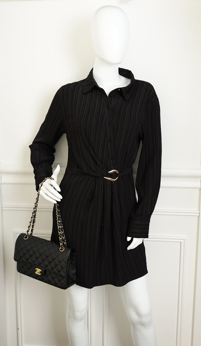 Chanel Black CC Classic 11.12 Medium Double Flap Bag