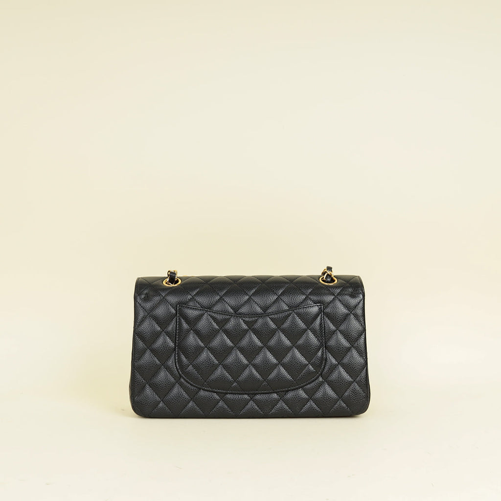 Chanel Black Classic Double Flap Medium Bag