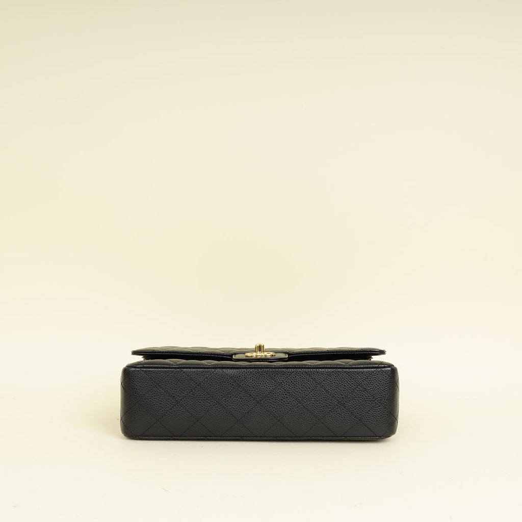 Chanel Black Classic Double Flap Medium Bag