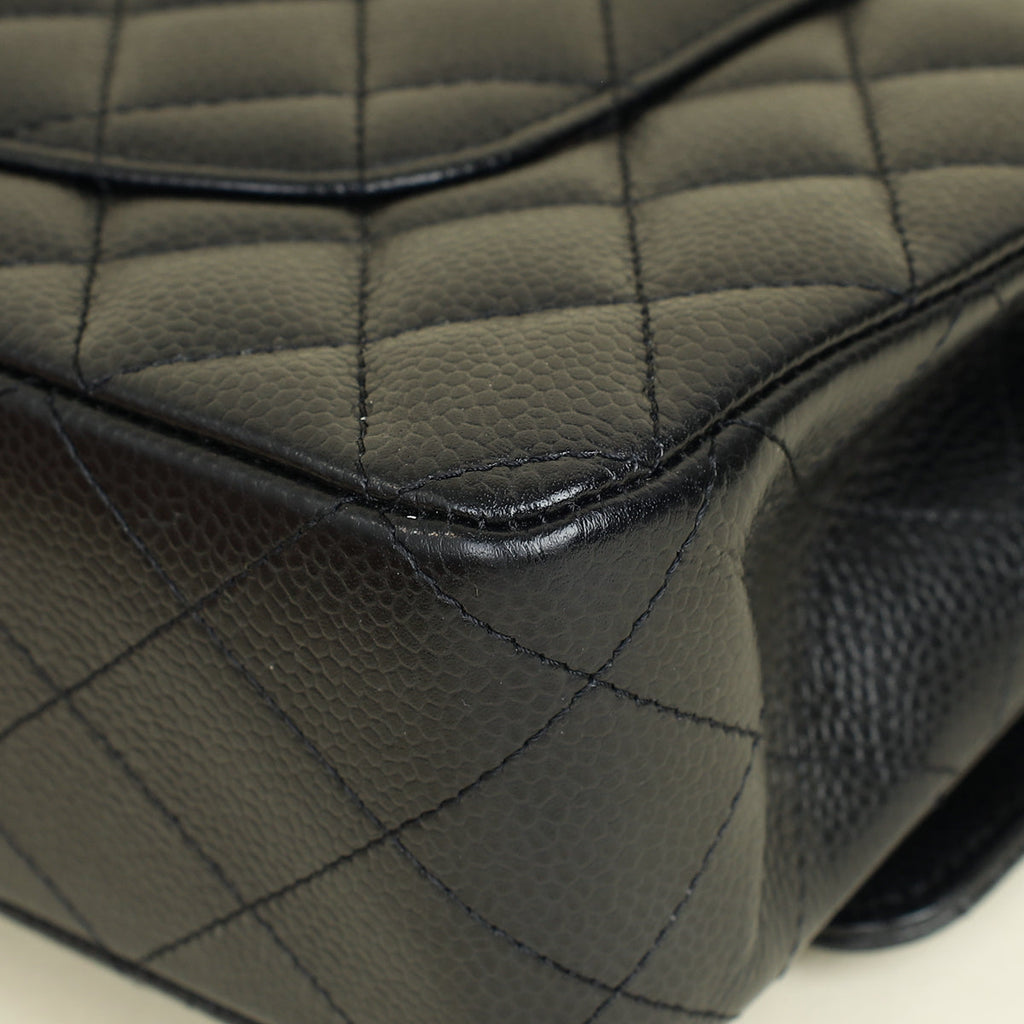 Chanel Black Classic Double Flap Medium Bag