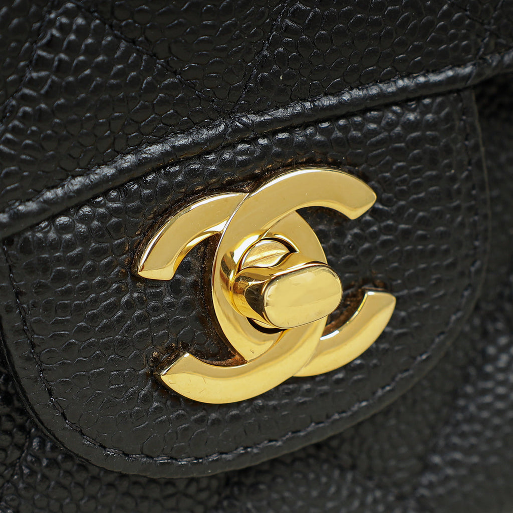 Chanel Black CC Classic 11.12 Double Flap Medium Bag