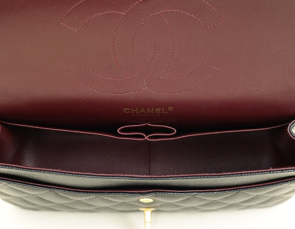 Chanel Black CC Classic Double FLap Jumbo Bag