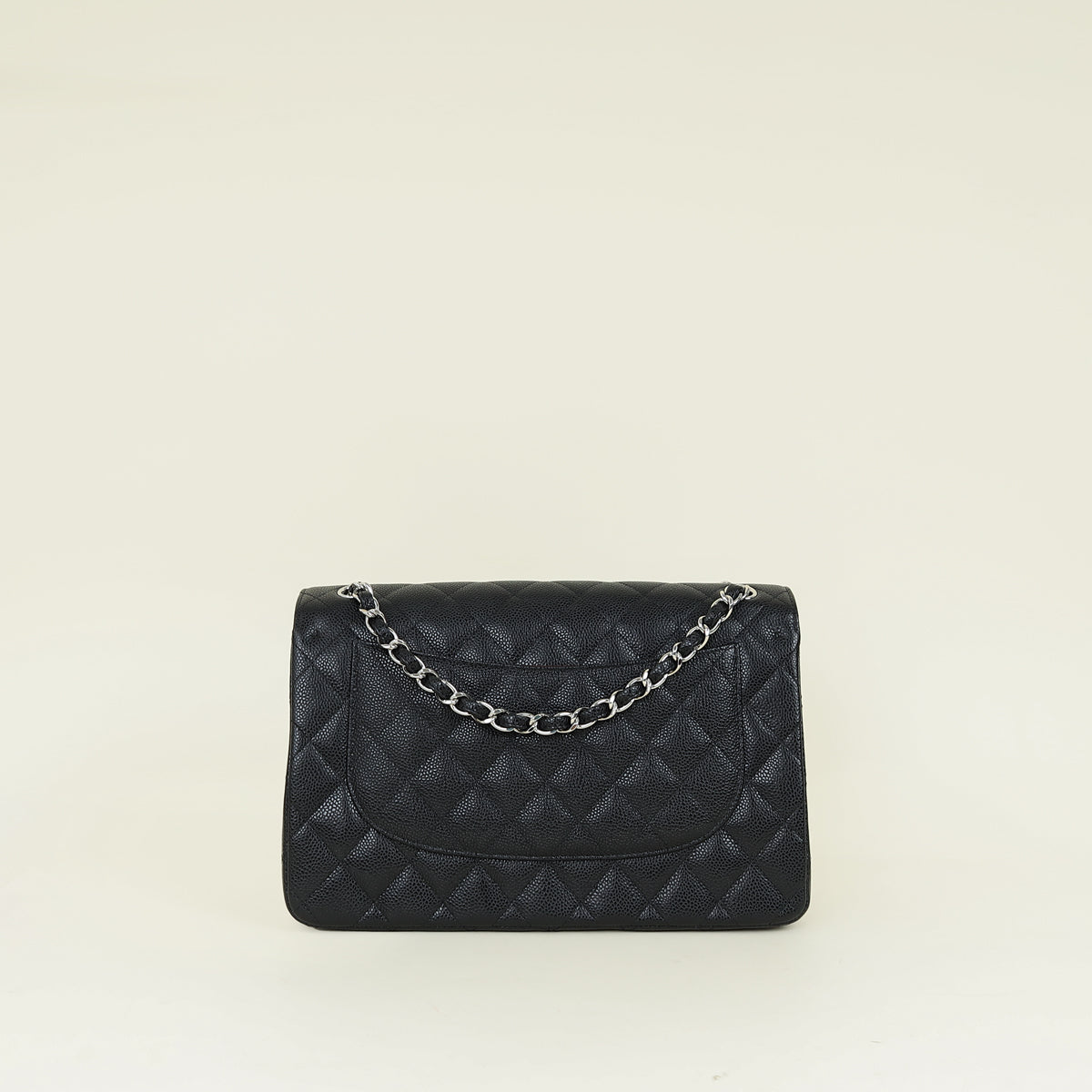 Chanel Black CC Classic Double Flap Jumbo Bag