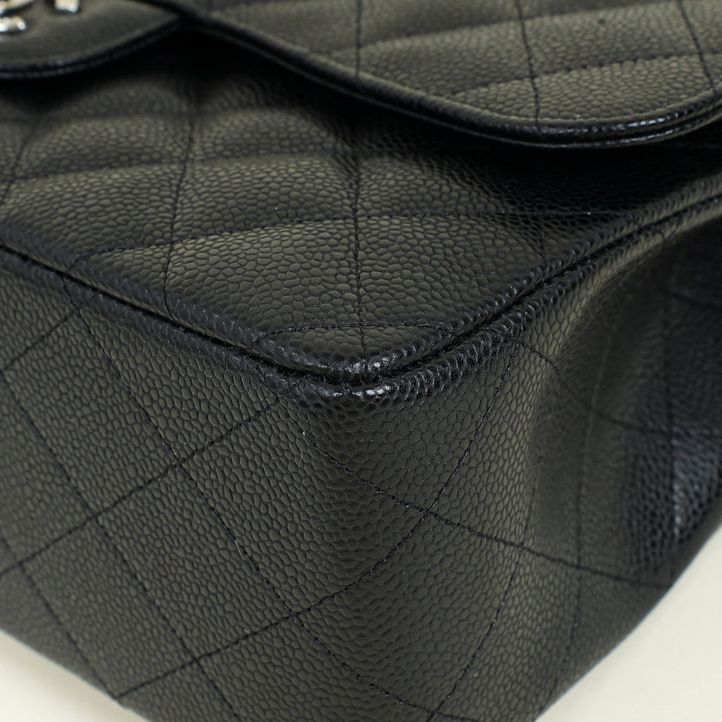 Chanel Black CC Classic Double Flap Jumbo Bag