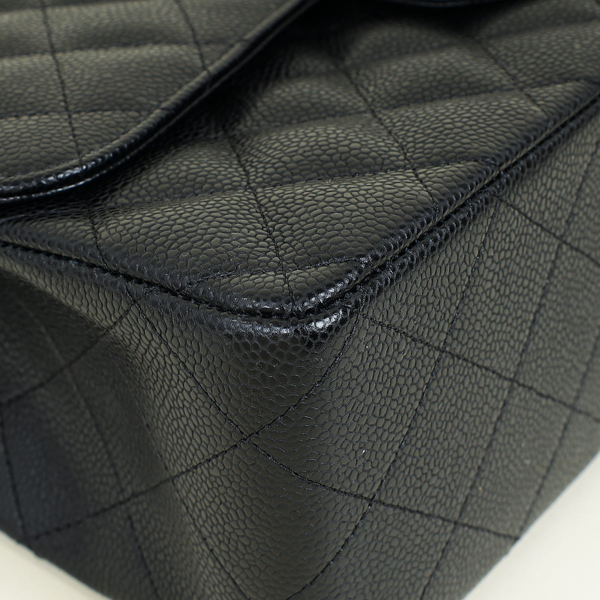 Chanel Black CC Classic Double Flap Jumbo Bag