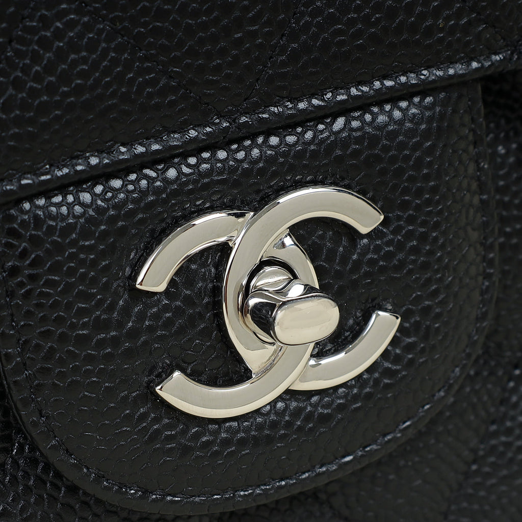 Chanel Black CC Classic Double Flap Jumbo Bag