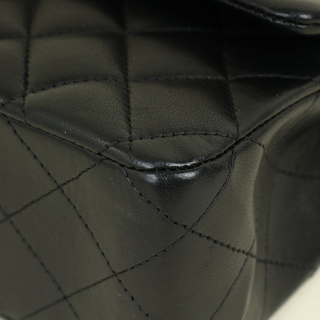 Chanel Black Classic Double Flap Medium Bag