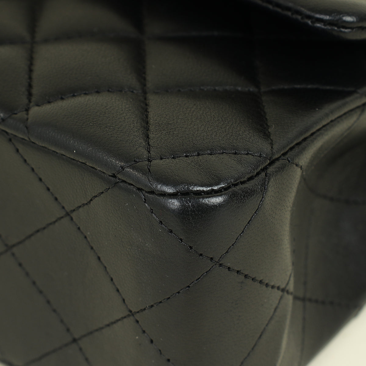 Chanel Black Classic Double Flap Medium Bag