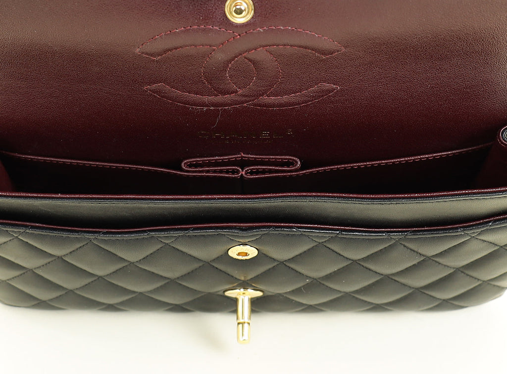 Chanel Black Classic Double Flap Medium Bag