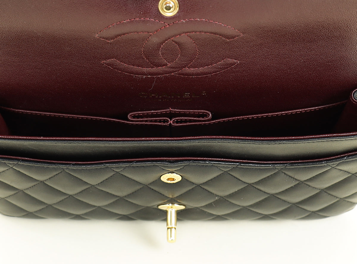 Chanel Black Classic Double Flap Medium Bag