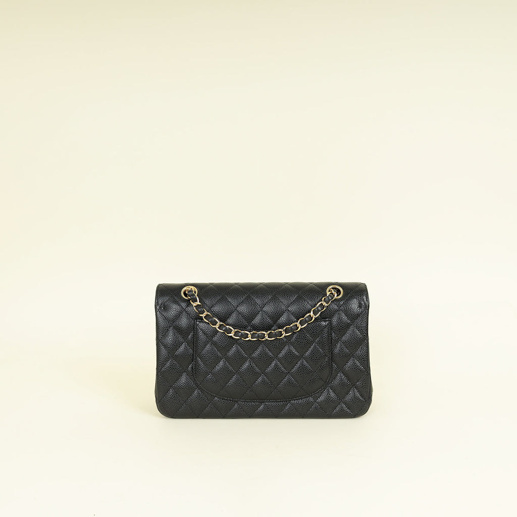 Chanel Black Classic Double Flap Medium Bag