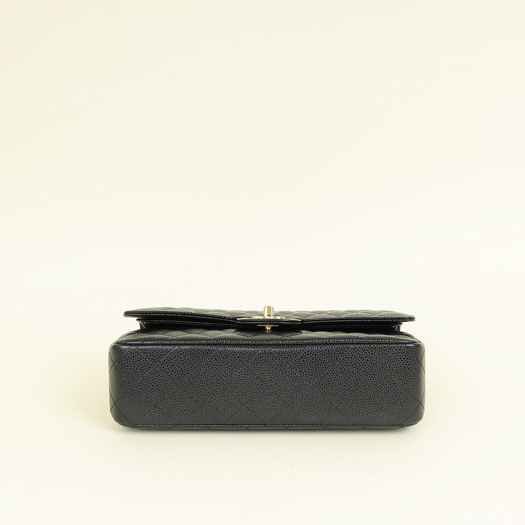 Chanel Black Classic Double Flap Medium Bag
