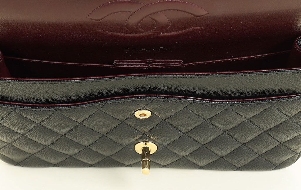Chanel Black Classic Double Flap Medium Bag