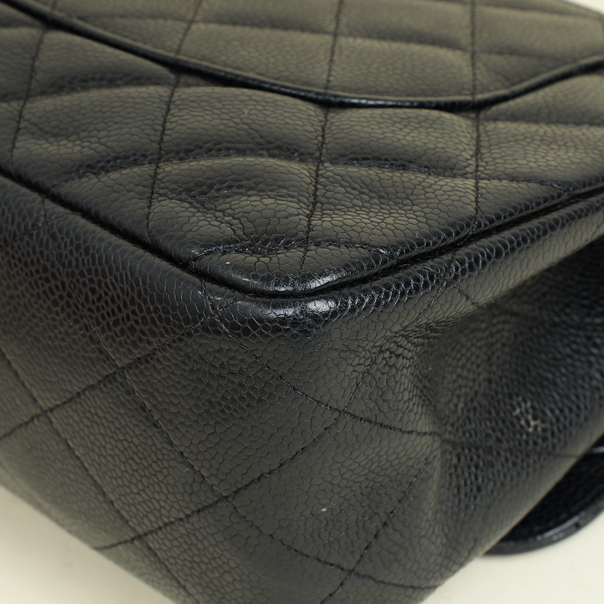 Chanel Black CC Classic Double Flap Jumbo Bag