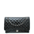 Chanel Black CC Classic Single Flap Maxi Bag