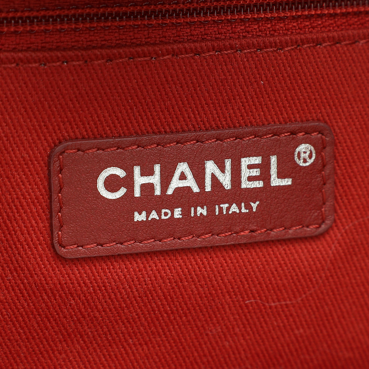 Chanel Red Deauville Tote Lurex Boucle Medium Bag