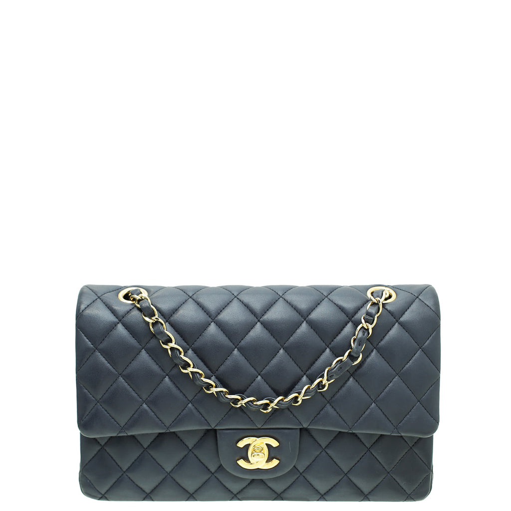 Chanel Navy Classic Double Flap Medium Bag