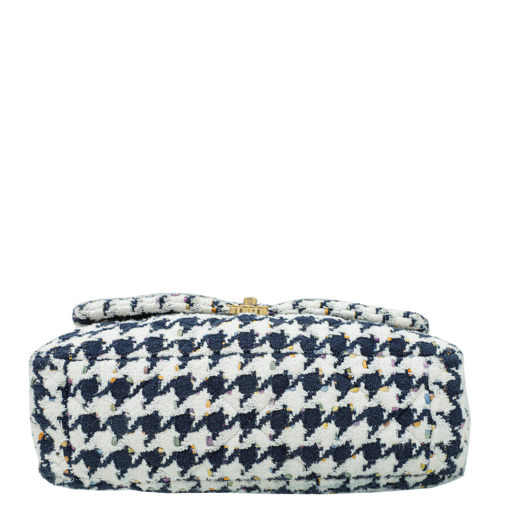 Chanel Multicolor Cotton Tweed Chanel 19 Maxi Large Bag